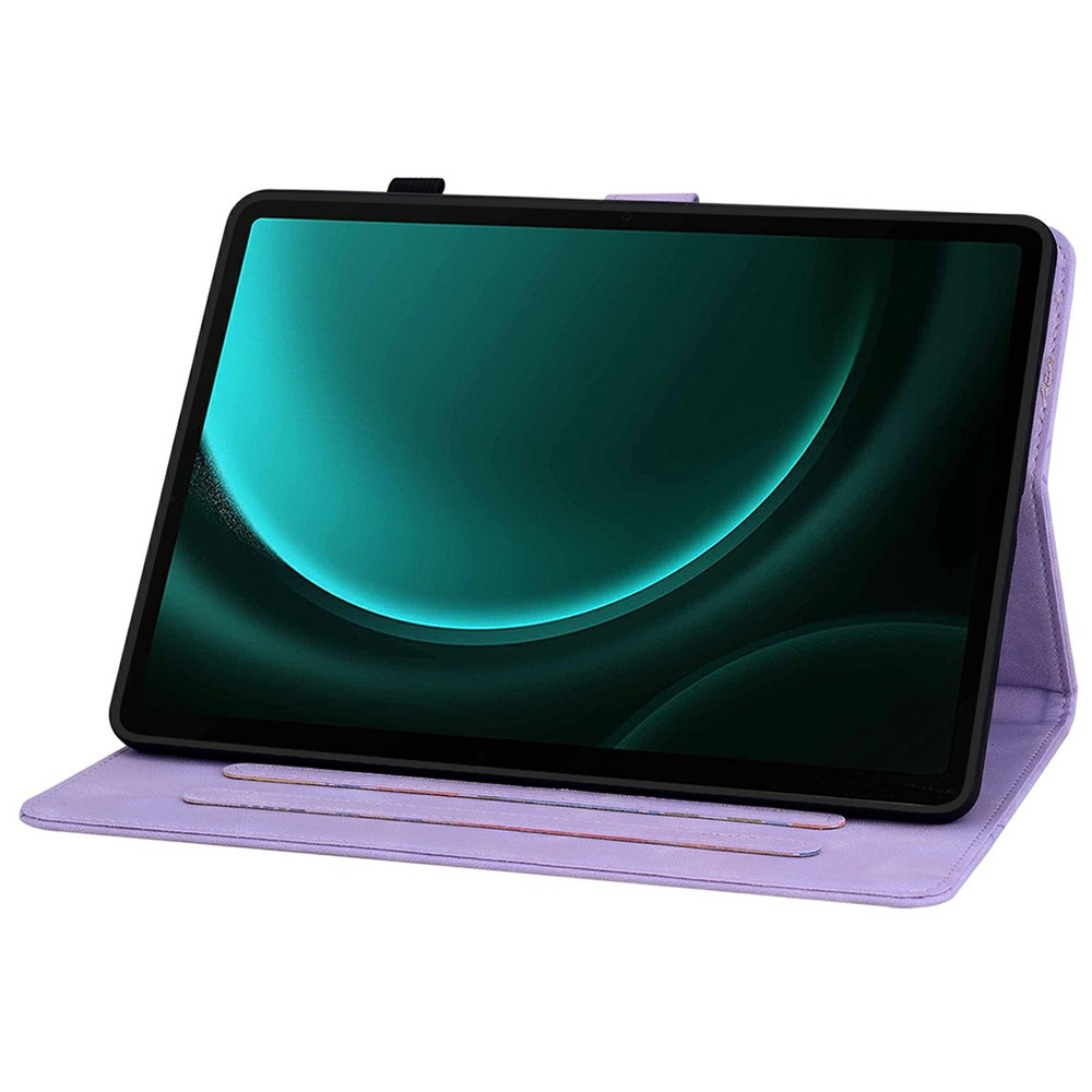 Virágok záró tok Samsung Galaxy Tab S11 készülékhez - lila