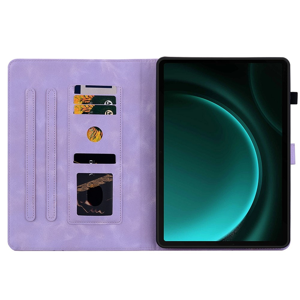 Virágok záró tok Samsung Galaxy Tab S11 készülékhez - lila