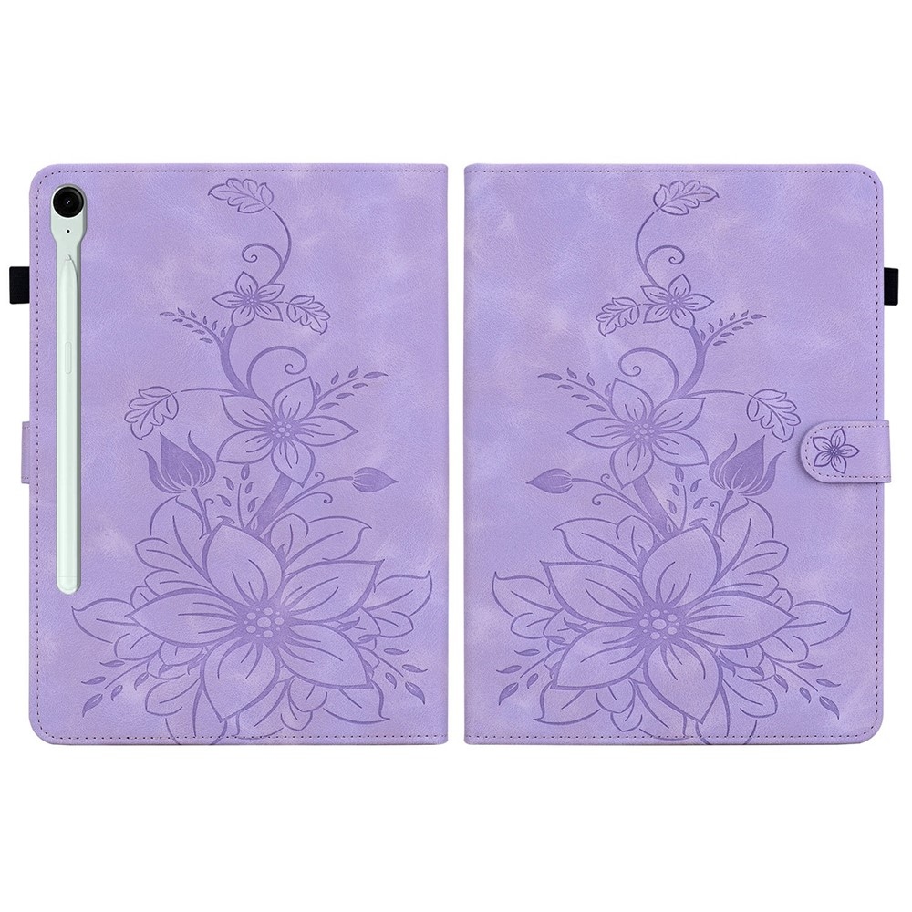 Virágok záró tok Samsung Galaxy Tab S11 készülékhez - lila