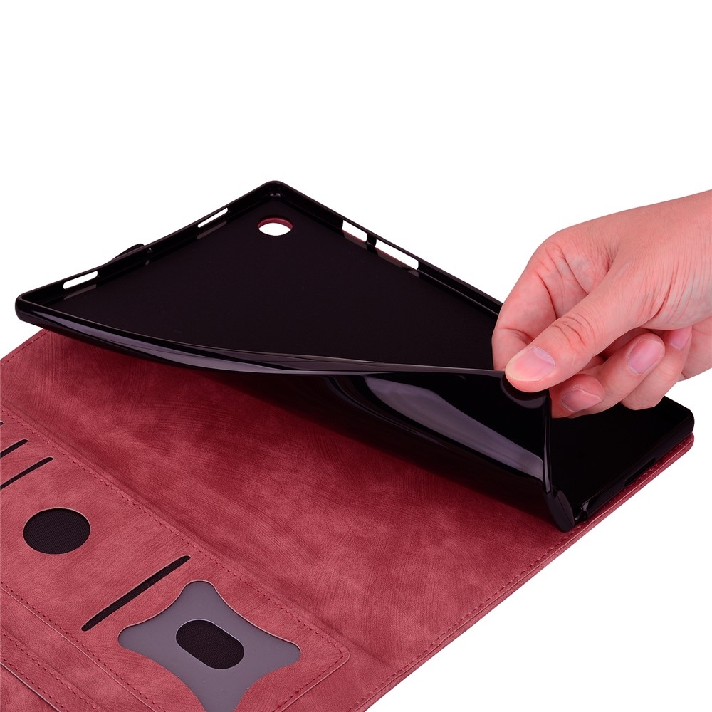 Virágok záródó tok Samsung Galaxy Tab S11 Ultra - piros