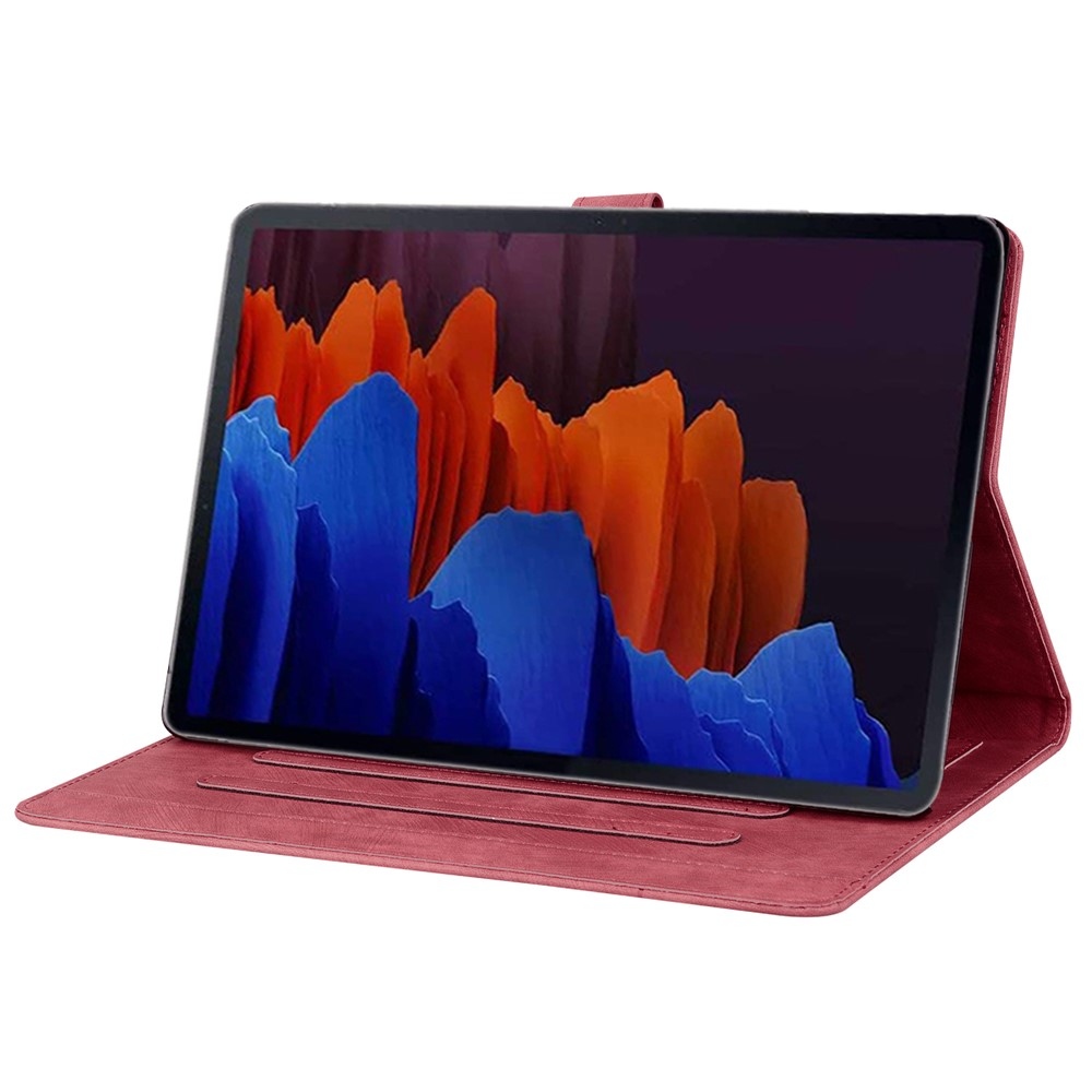 Flowers csukható tok a Samsung Galaxy Tab S12 Ultra/S11 Ultra/S10 Ultra készülékekhez – piros