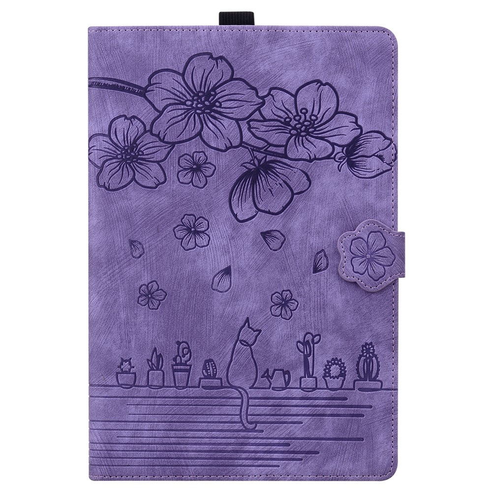 Flowers csukható tok a Samsung Galaxy Tab S12 Ultra/S11 Ultra/S10 Ultra készülékekhez – lila