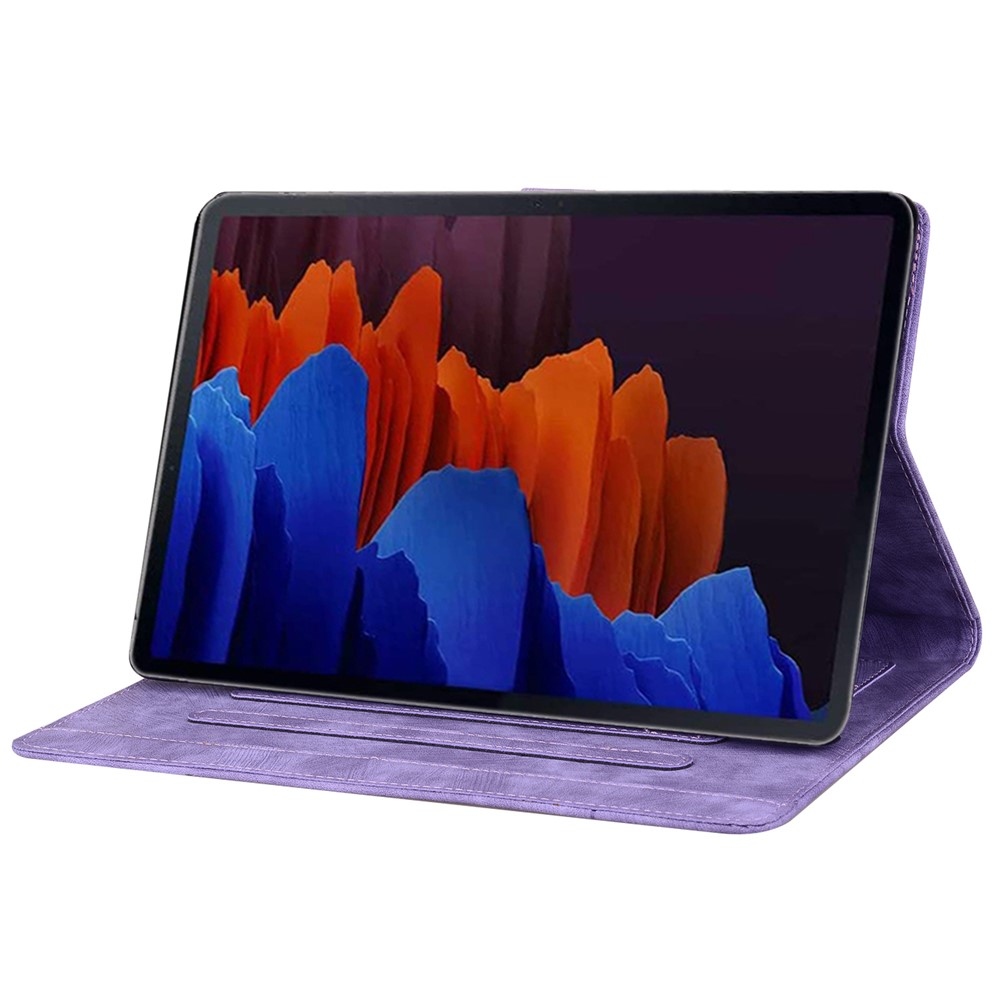 Flowers csukható tok a Samsung Galaxy Tab S12 Ultra/S11 Ultra/S10 Ultra készülékekhez – lila