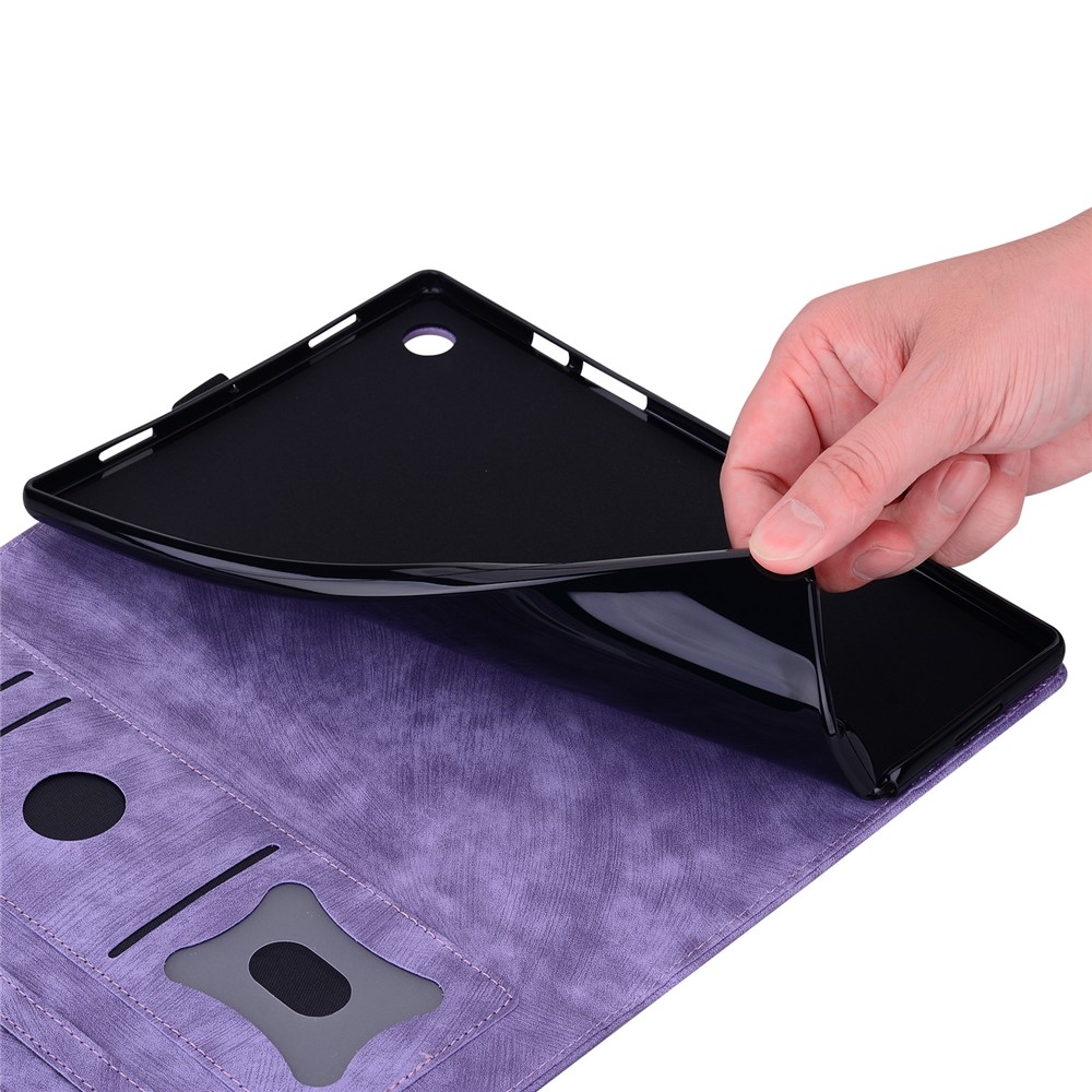 Flowers csukható tok a Samsung Galaxy Tab S12 Ultra/S11 Ultra/S10 Ultra készülékekhez – lila