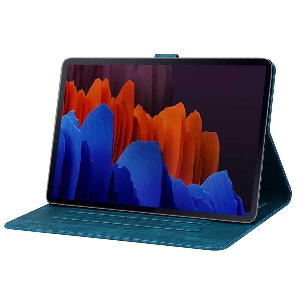 Flowers csukható tok a Samsung Galaxy Tab S12 Ultra/S11 Ultra/S10 Ultra készülékekhez – kék
