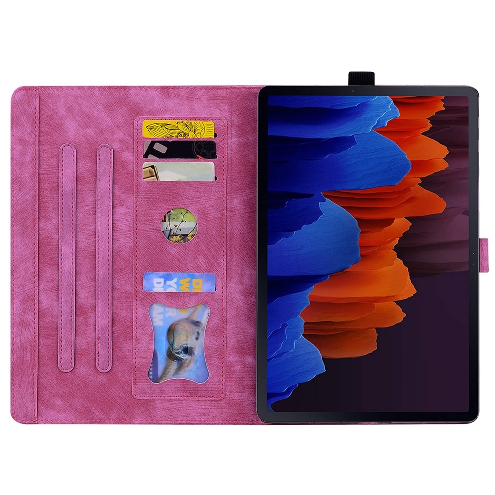 Flowers csukható tok a Samsung Galaxy Tab S12 Ultra/S11 Ultra/S10 Ultra készülékekhez – rózsaszín