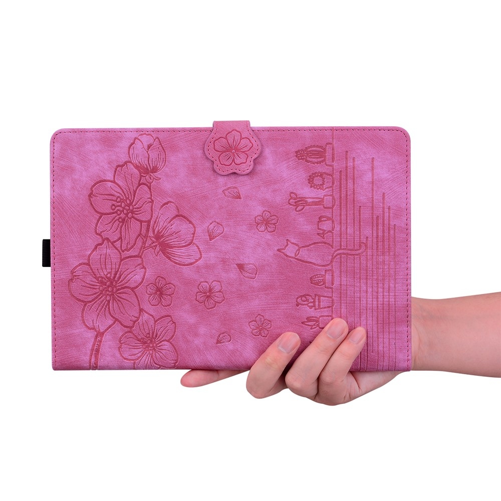 Flowers csukható tok a Samsung Galaxy Tab S12 Ultra/S11 Ultra/S10 Ultra készülékekhez – rózsaszín