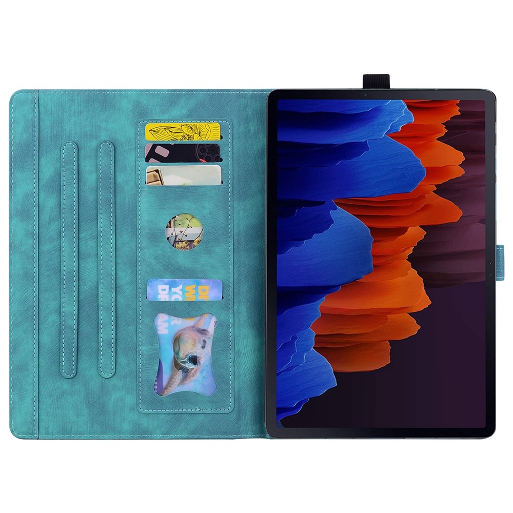 Flowers csukható tok a Samsung Galaxy Tab S12 Ultra/S11 Ultra/S10 Ultra készülékekhez – zöld