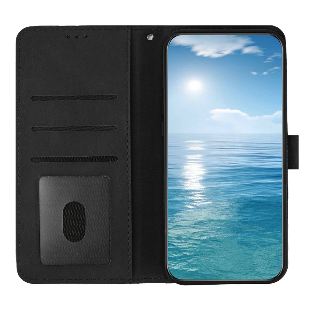 Virágmintás könyvtok a Google Pixel 11 Pro/11-hez – fekete