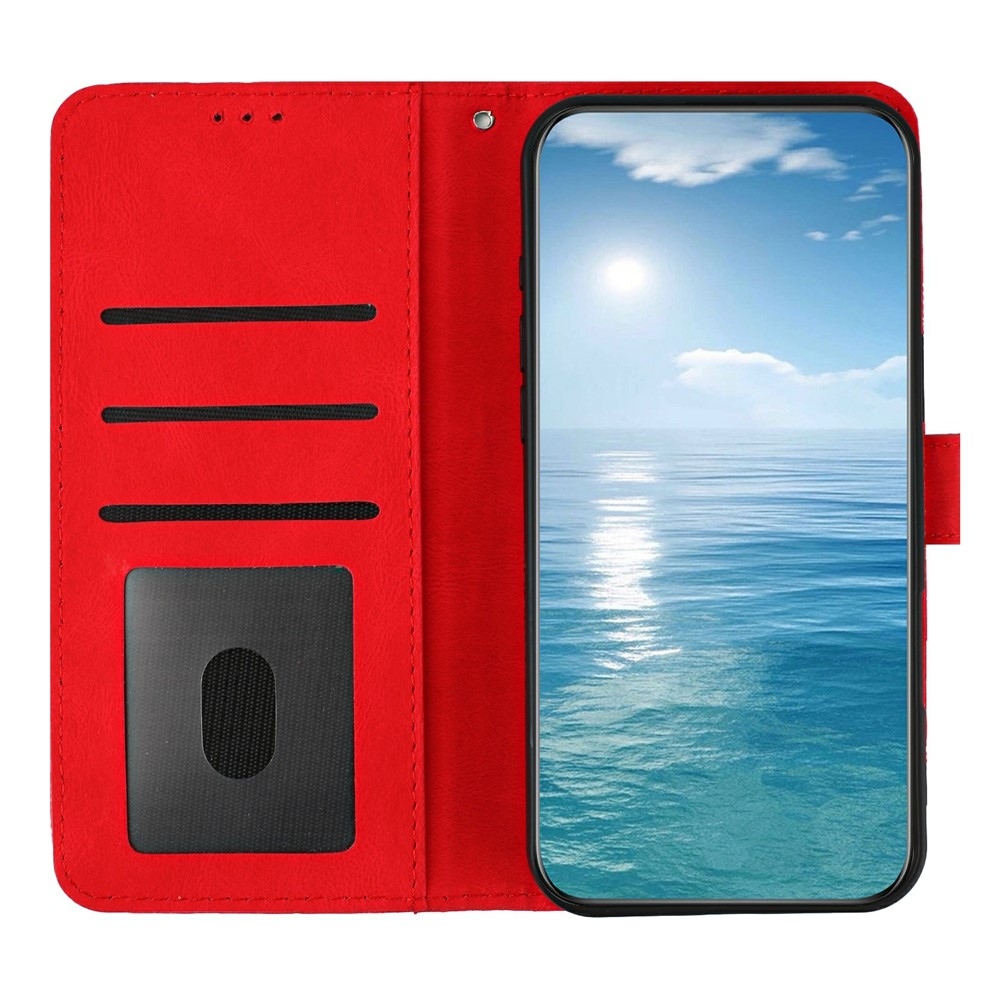 Virágos könyvtok a Google Pixel 11 Pro/11-hez – piros