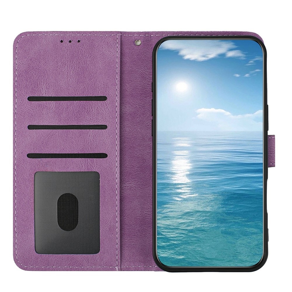 Virágmintás könyvtok a Google Pixel 11 Pro/11-hez – lila
