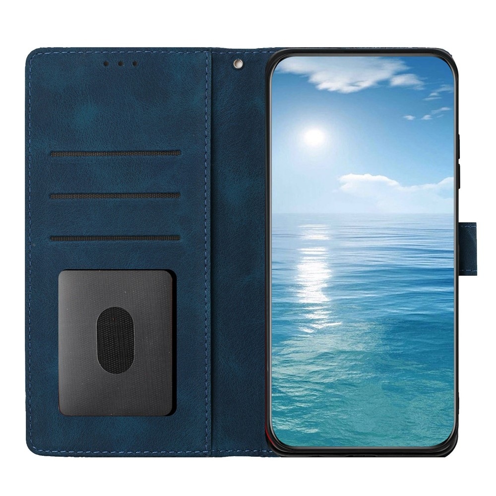 Virágmintás könyvtok a Google Pixel 11 Pro XL-hez – kék