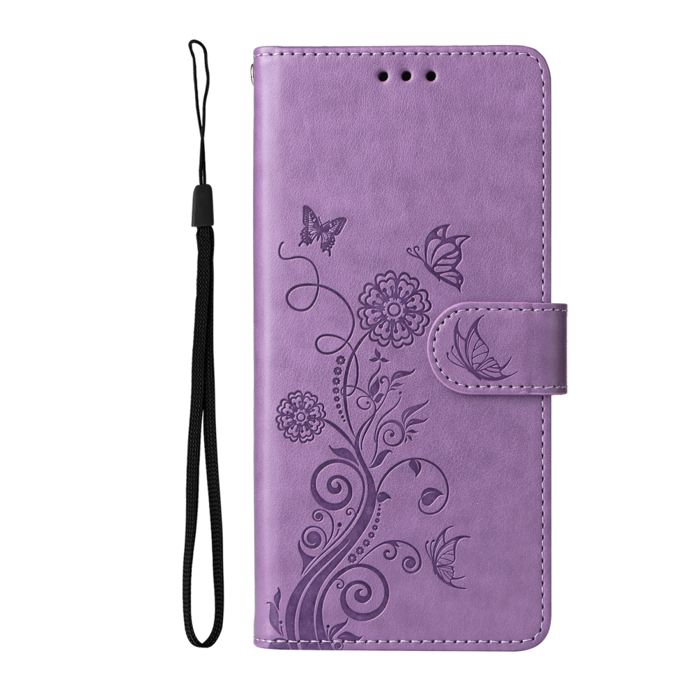 Virágos könyv tok Xiaomi 17T-hez - lila