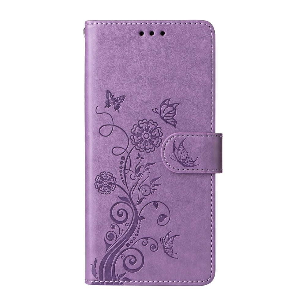 Virágos könyv tok Xiaomi 17T-hez - lila