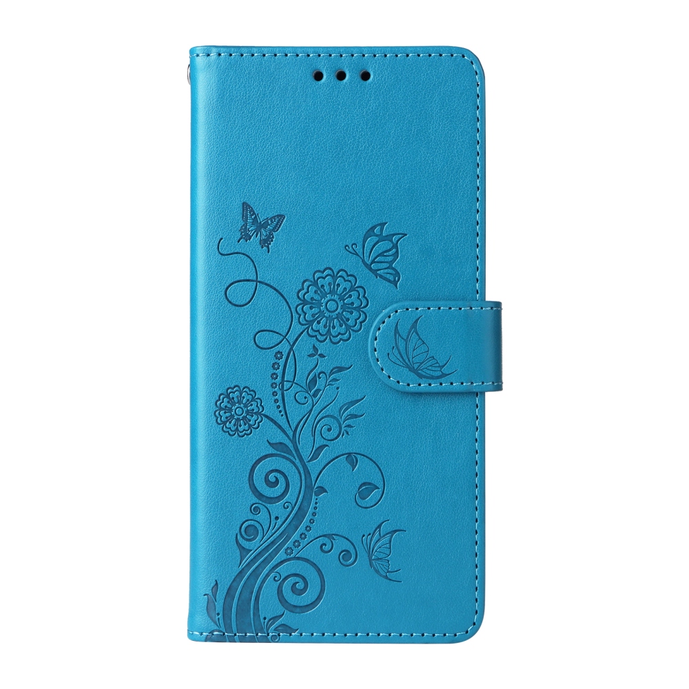 Virágos könyv tok Xiaomi 17T-hez - kék