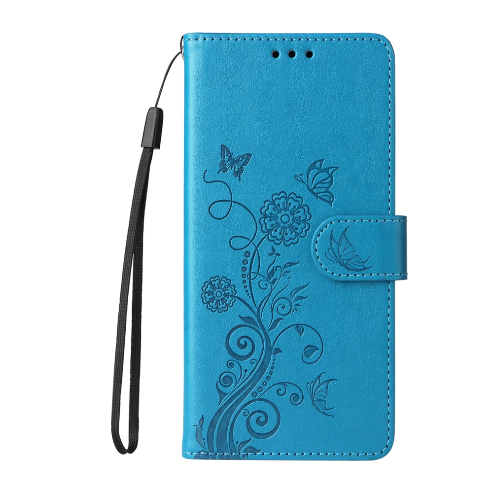 Virágos könyv tok Xiaomi 17T-hez - kék