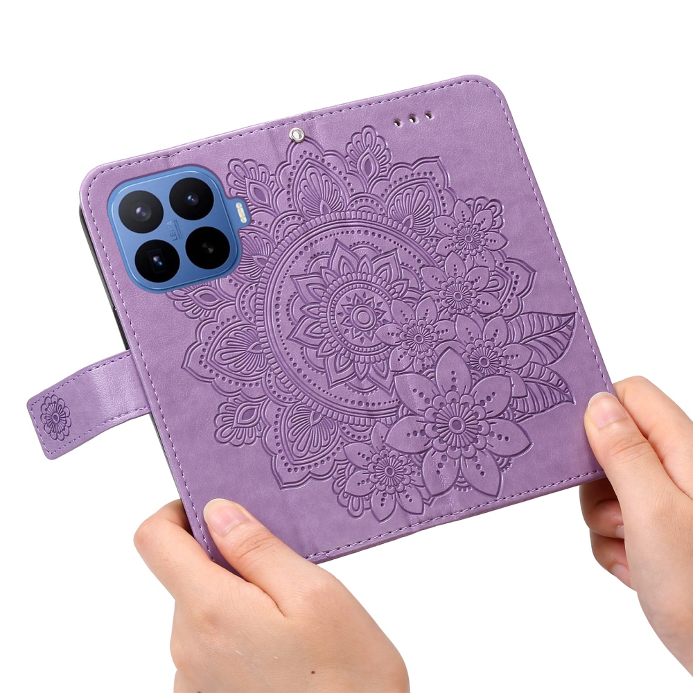 Virágos könyv tok a Xiaomi 17T Pro-hoz - lila