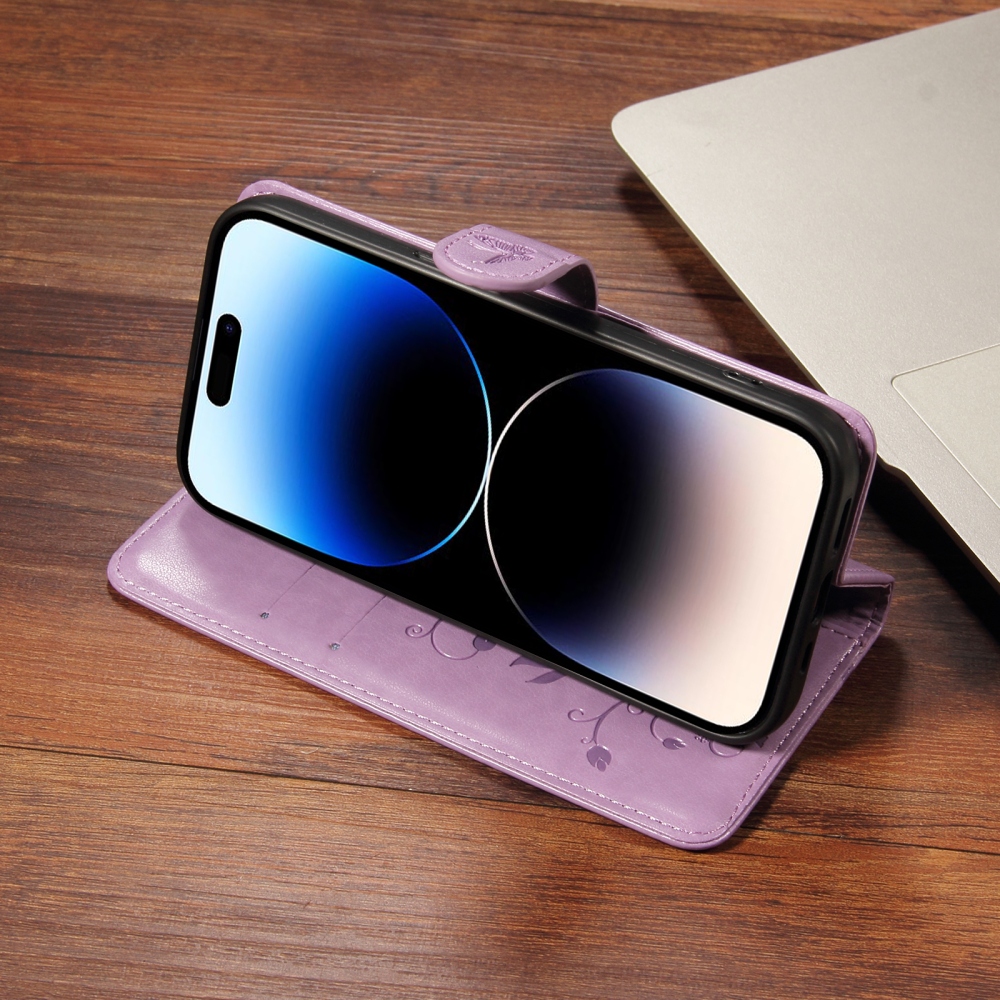 Virágmintás tok az Oppo Reno 16 Pro 5G/Oppo Reno 16 5G készülékhez – lila