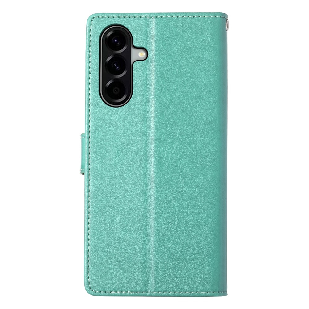 Virágos könyves tok Samsung Galaxy A37 5G - teal színű