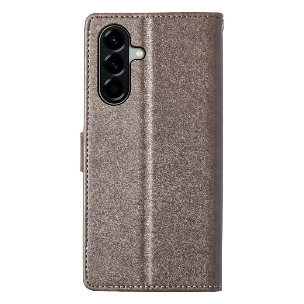 Virágos könyves tok Samsung Galaxy A37 5G - szürke