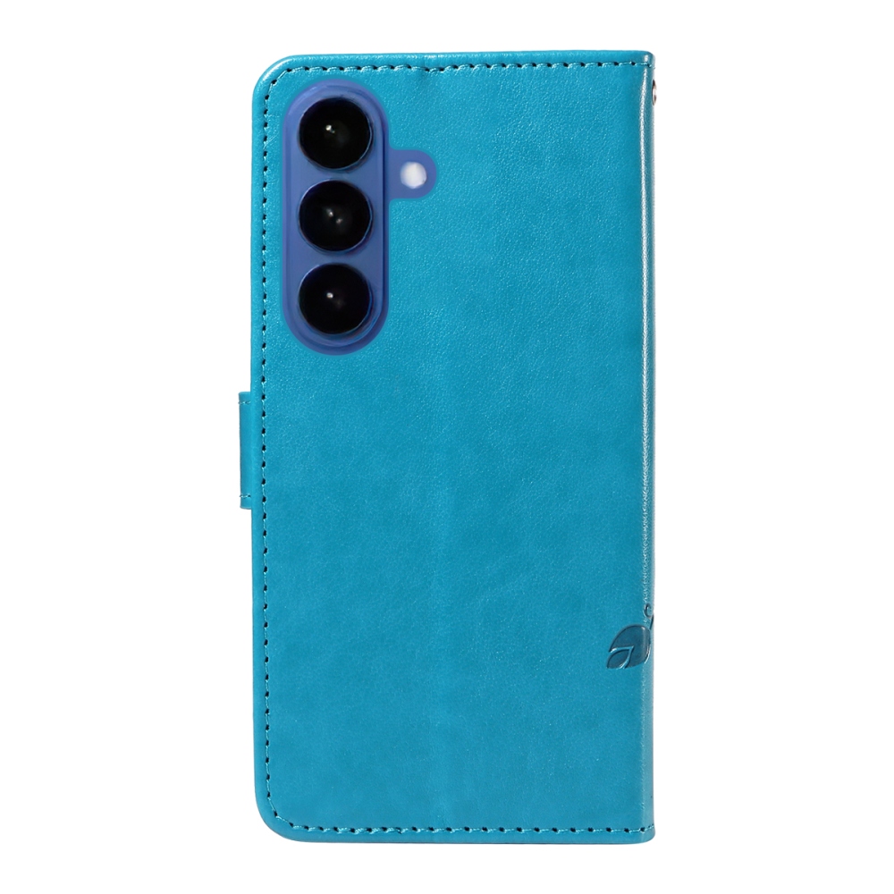 Virágos könyv tok Samsung Galaxy S26+ készülékhez - kék