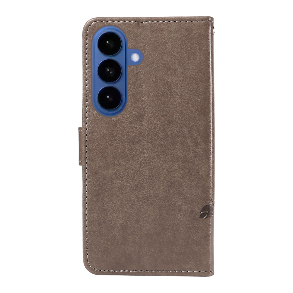 Virágos könyves tok Samsung Galaxy S26+ készülékhez - szürke