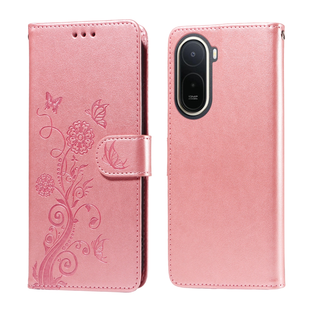 Virágos könyv tok a Xiaomi Redmi A7 Pro-hoz - rózsaszínű