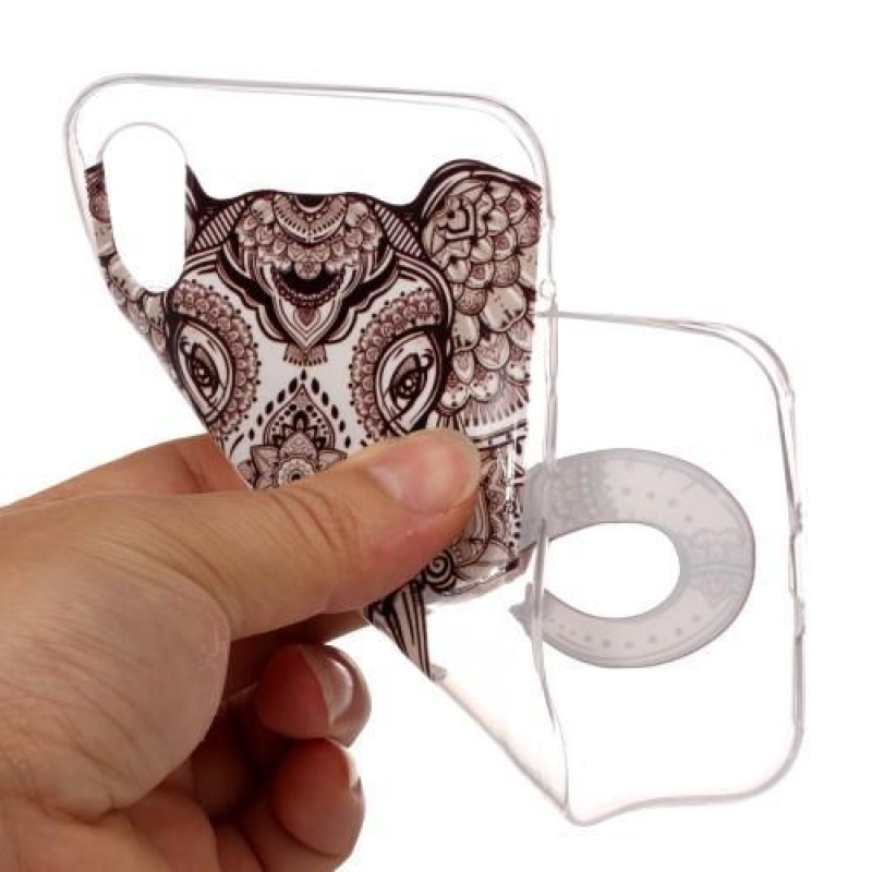 Flowi zselés tok iPhone X készülékhez - elefánt