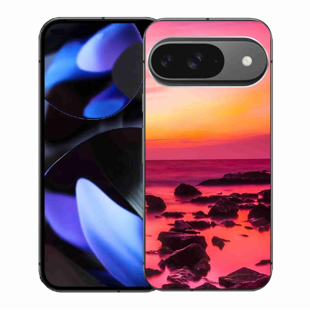 Gél borítás mmCase a Google Pixel 9/9 Pro számára - tenger és világítás