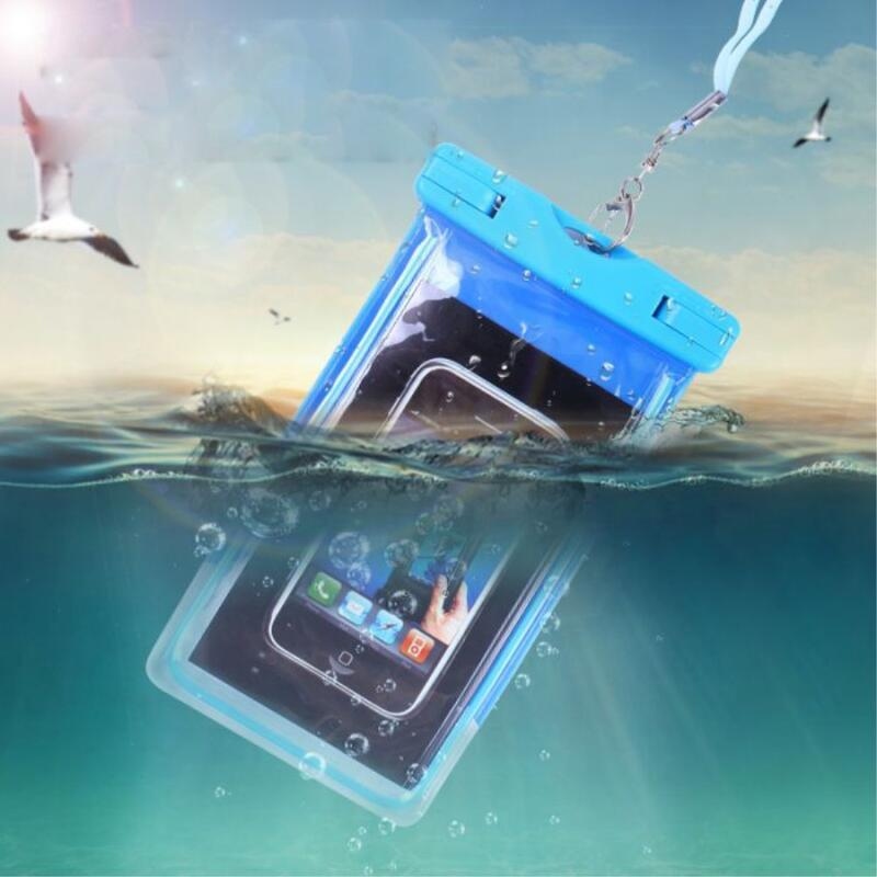 Fluore univerzális vízálló tok mobiltelefonokhoz 10,7 x 17,3 cm-ig - kék színben