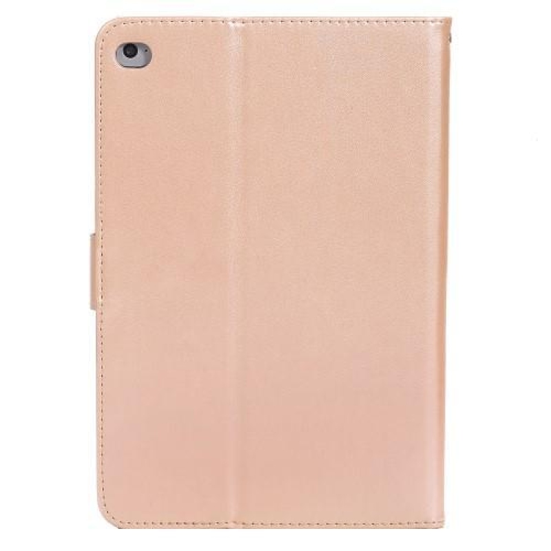 Fly PU bőr tok díszítéssel iPad mini 4 készülékhez - arany színben