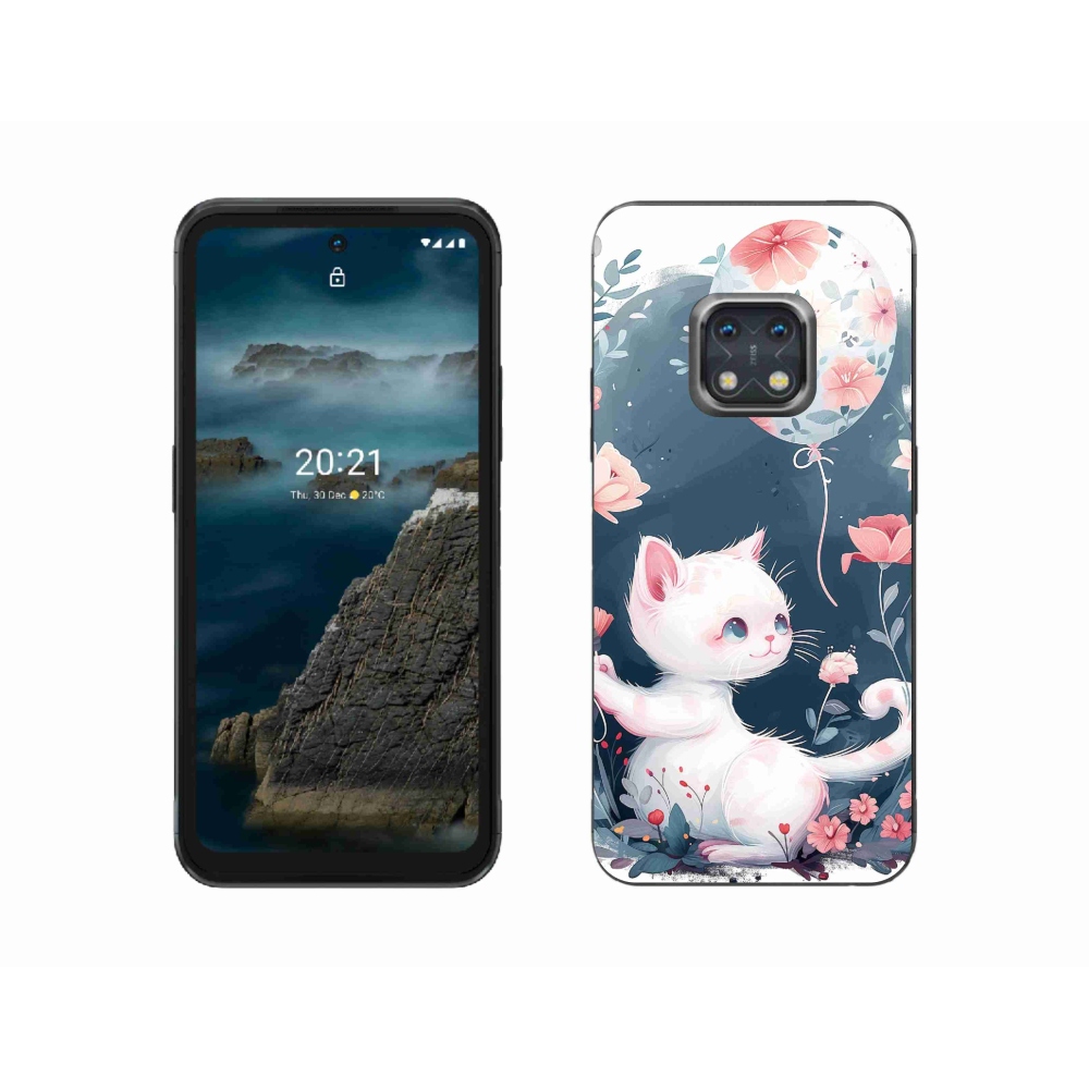Zselés borítás mmCase a Nokia XR20 készülékhez - cica lufival