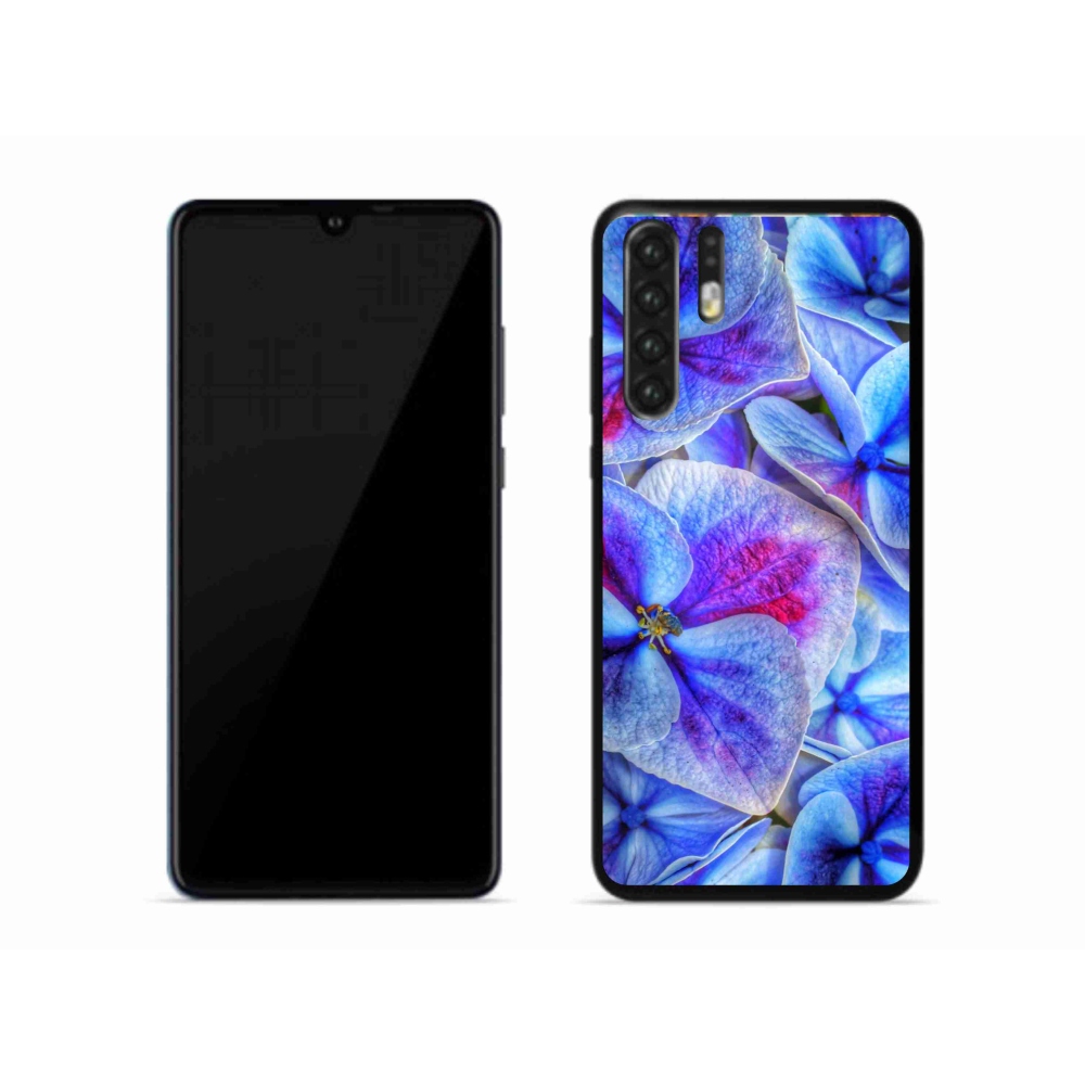 Gél védőhuzat mmCase mobiltelefonhoz Huawei P30 Pro - kék virágok 1