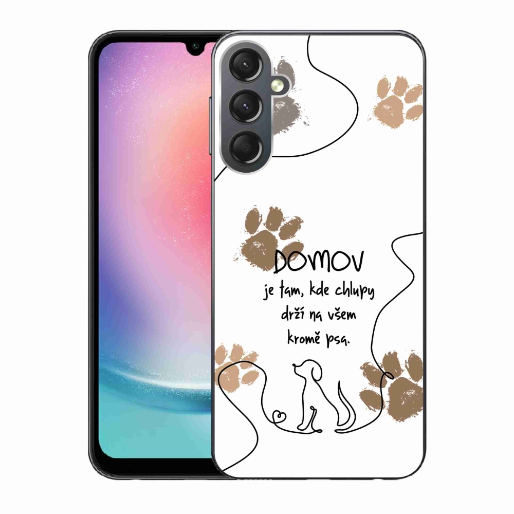 Gél borítás mmCase Samsung Galaxy A24 készülékhez - kutya motívum fehér háttérrel