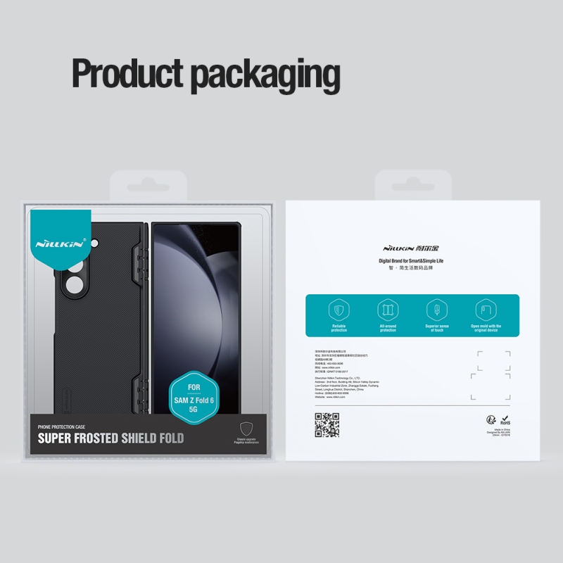 Nillkin Super Frosted FOLD mágneses hátlap a Samsung Galaxy Z Fold 6-hoz Fekete fekete