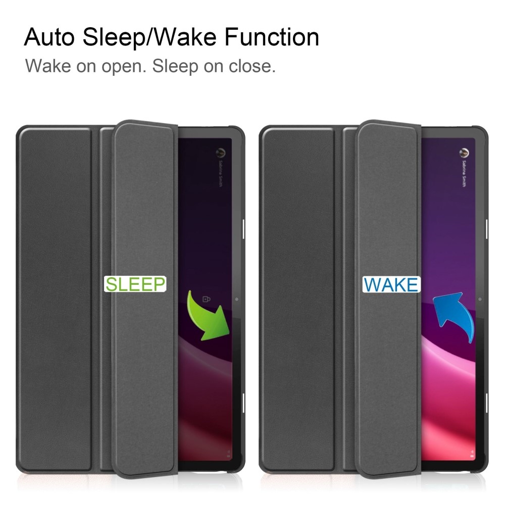 Ügyes záró tok Lenovo Tab P11 (2. generáció) számára - fekete