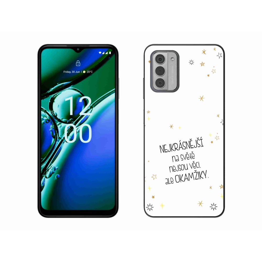 Zselés borítás mmCase a Nokia G42 készülékhez - idézem 4 fehér háttér