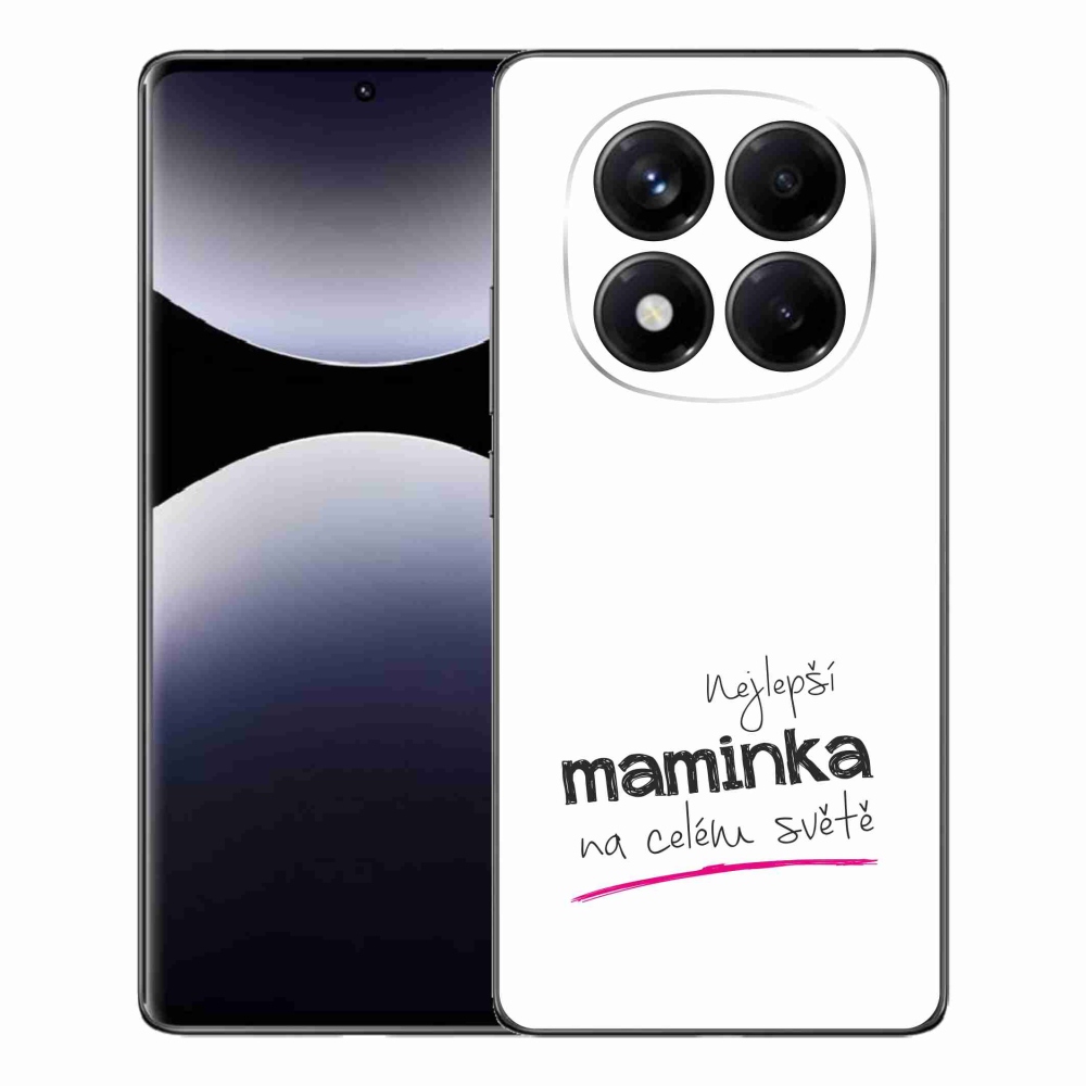 Gél borító mmCase a Xiaomi Redmi Note 14 Pro számára - legjobb anya 4 fehér háttérrel