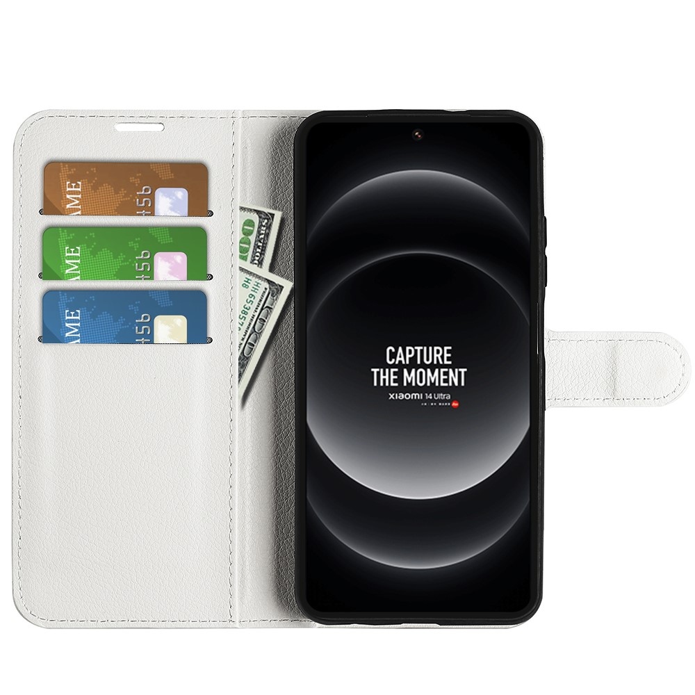 Litchi könyv tok a Xiaomi 14 Ultra-hoz - fehér