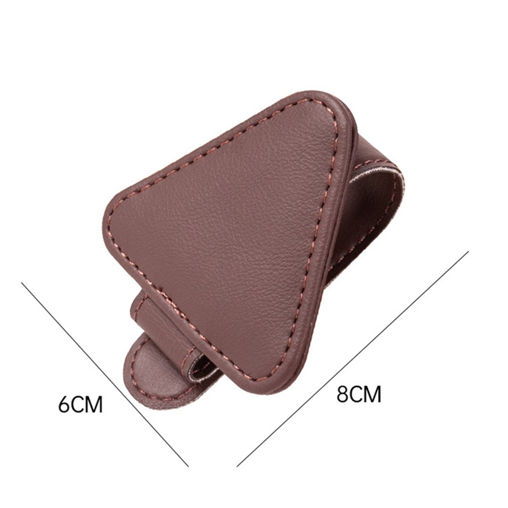 Mágneses szemüvegcsipesz napellenzőre rögzítéséhez - barna