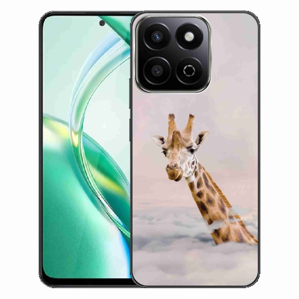 Zselés borítás mmCase a Honor 200 Smart 5G számára - zsiráf a felhőkben
