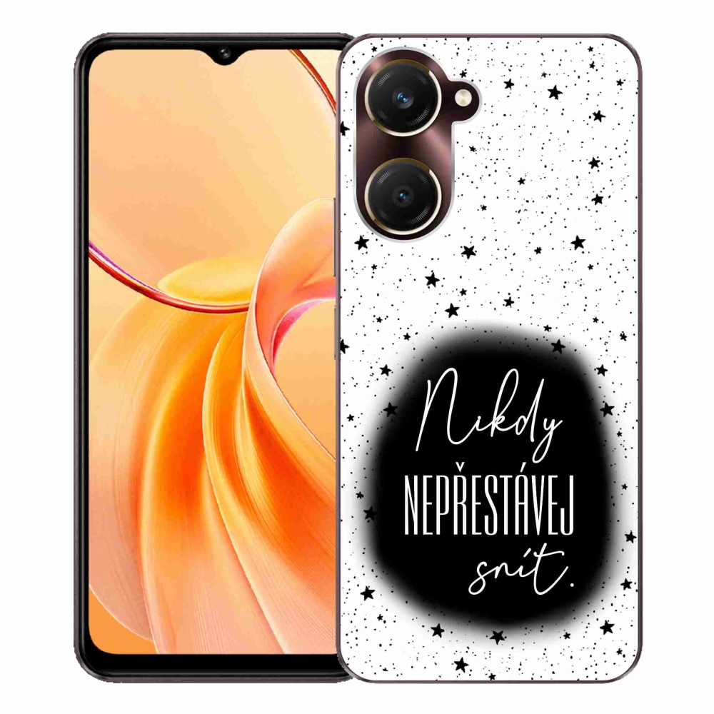 Gél borítás mmCase a Vivo Y28s 5G készülékhez - Idézet 1 fekete-fehér háttérrel