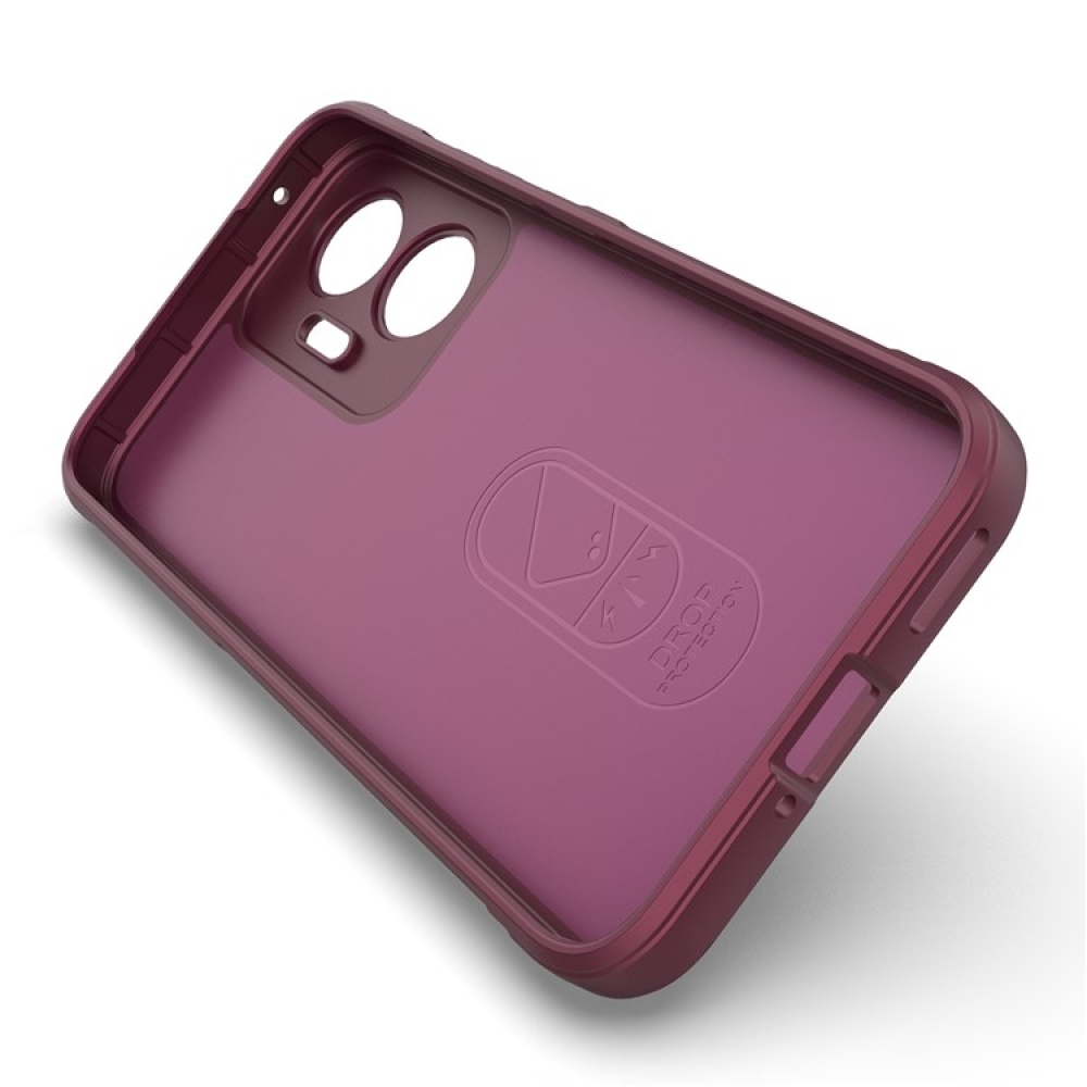 Rugg tartós zselés tok Xiaomi Poco F7 5G - bordó színben