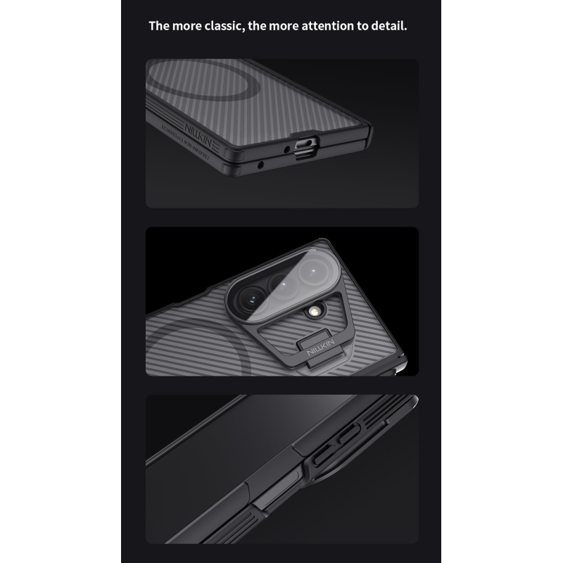 Nillkin CamShield Prop mágneses toll slot hátlapja Samsung Galaxy Z Fold 7 átlátszó fekete