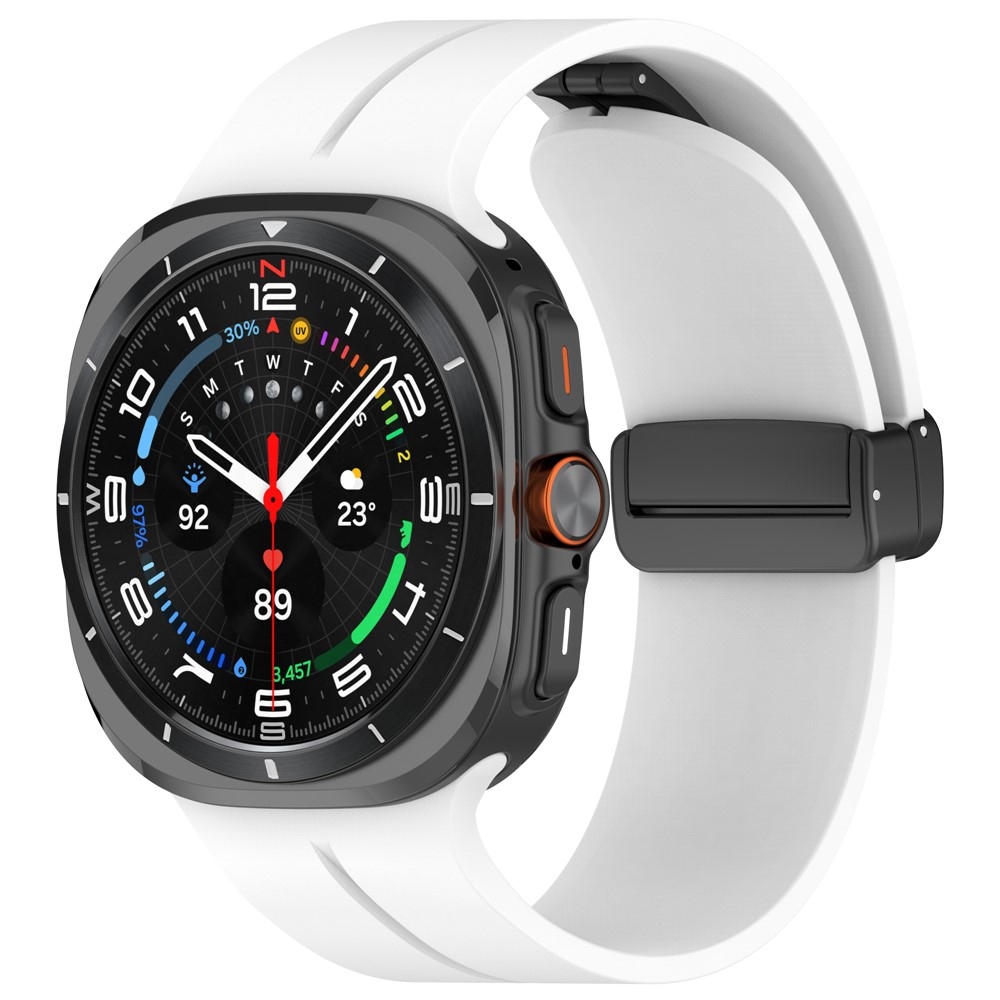 Foldin szilikon karkötő a Samsung Galaxy Watch Ultra (2025) 47 mm-es modellhez – fehér