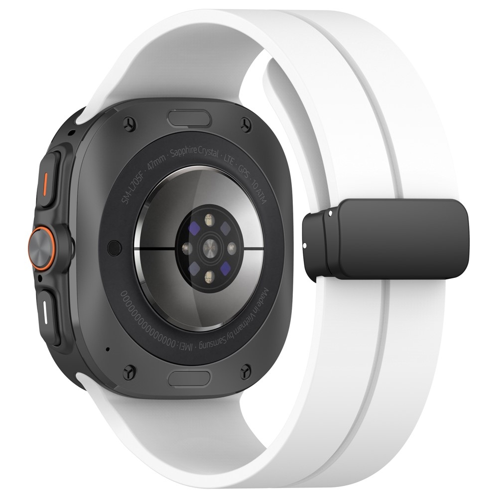 Foldin szilikon karkötő a Samsung Galaxy Watch Ultra (2025) 47 mm-es modellhez – fehér
