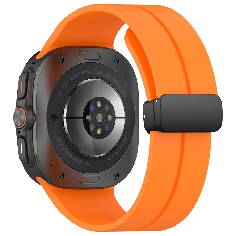 Foldin szilikon karkötő a Samsung Galaxy Watch Ultra (2025) 47 mm-es modellhez – narancssárga