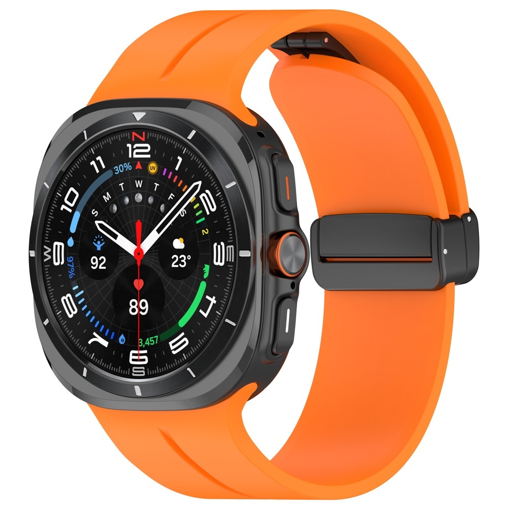 Foldin szilikon karkötő a Samsung Galaxy Watch Ultra (2025) 47 mm-es modellhez – narancssárga