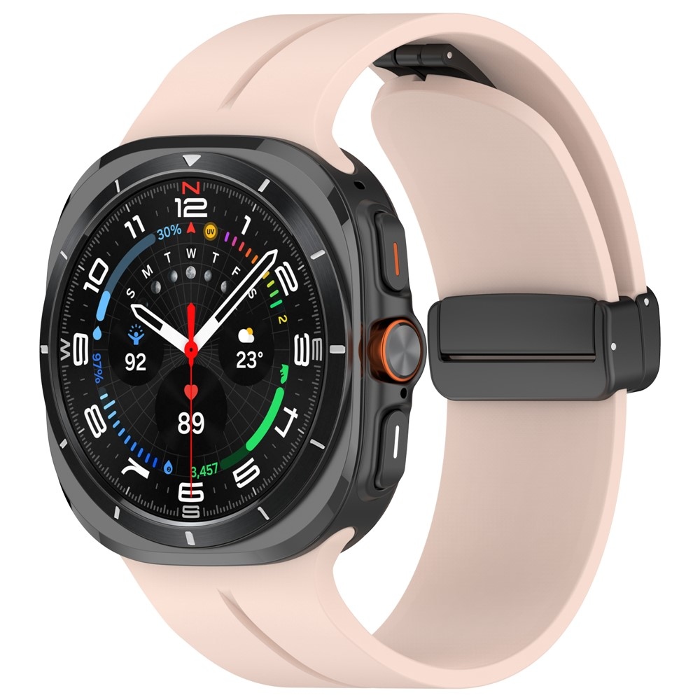 Foldin szilikon karkötő a Samsung Galaxy Watch Ultra (2025) 47 mm-es modellhez – rózsaszín