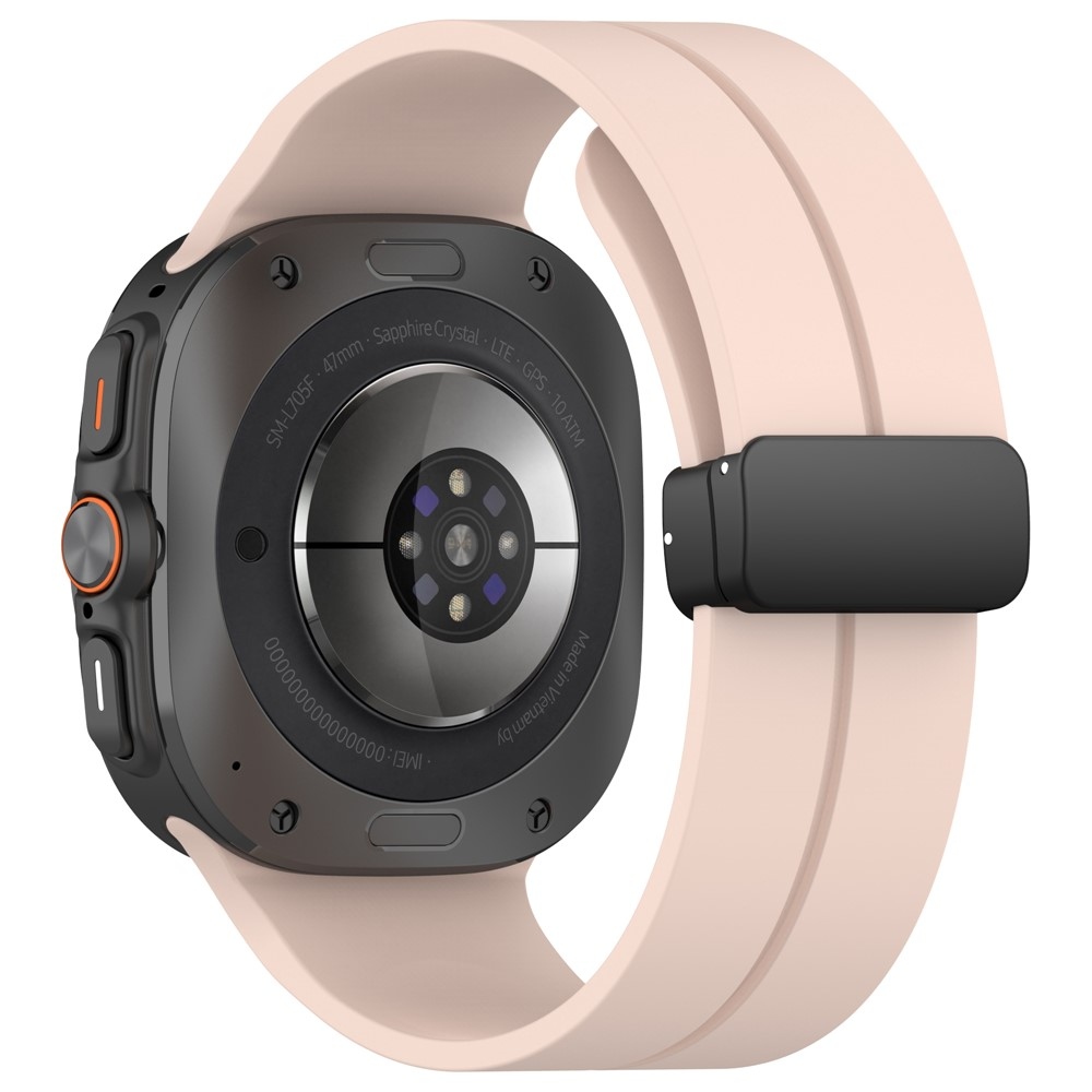 Foldin szilikon karkötő a Samsung Galaxy Watch Ultra (2025) 47 mm-es modellhez – rózsaszín